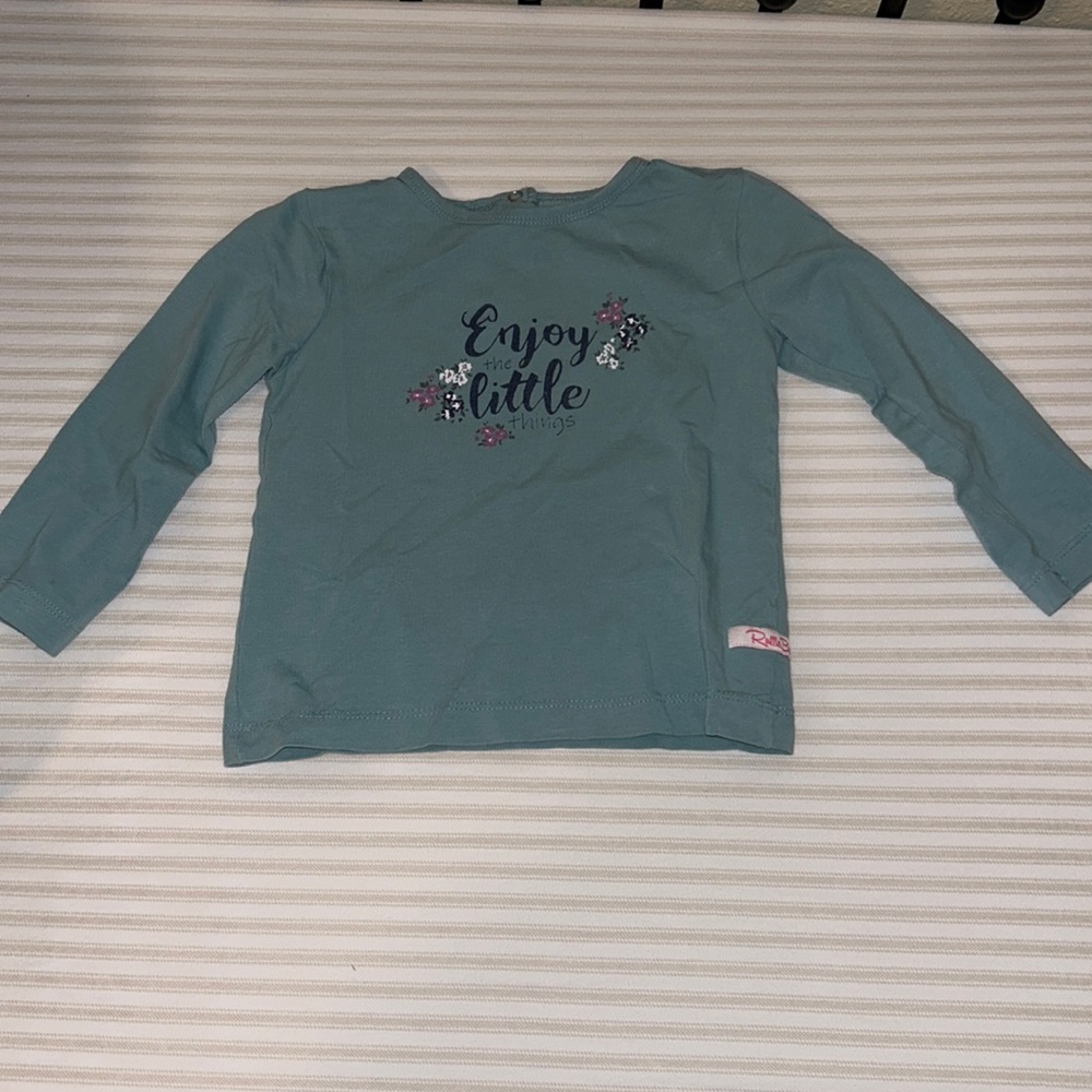 KIDS Ruffle Butts “Enjoy The Little Things” Long Sleeve T-Shirt 18-24m